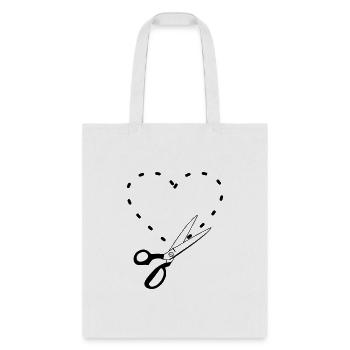 Pattern cut t heart - Tote Bag - white - Front