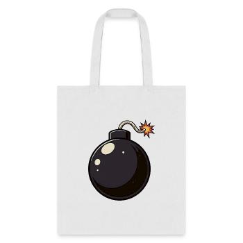 Bomb, Pop Art, Retro Bomb - Tote Bag - white - Front