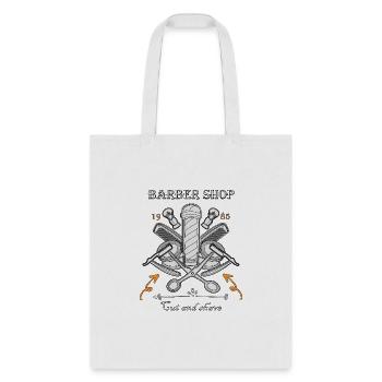BARBER SHOP CUT AND SHAVE - Tote Bag - white - Front
