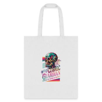 [SANG store] - Cosmic Guardian Skull - Tote Bag - white - Front