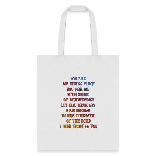 You Are My Hiding Place - Tote Bag