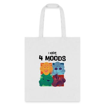 i have 4 moods funny design - Tote Bag - white - Front