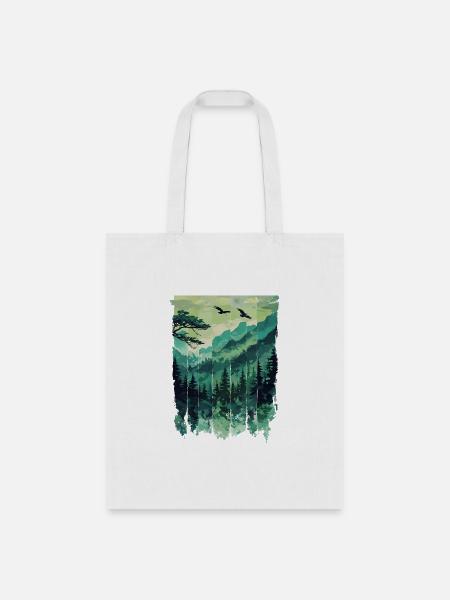Illustration Of A Lush Forest - Tote Bag - white