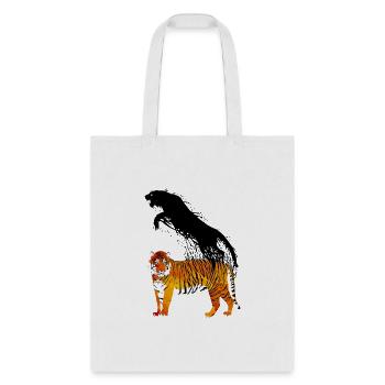 Inking Tiger - Tote Bag - white - Front
