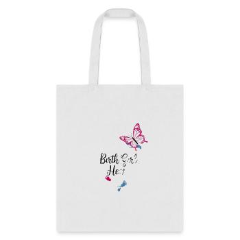 Birth girl heart - Tote Bag - white - Front