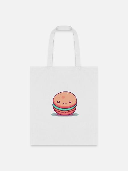 Kawaii Cute Macaron T-Shirt - Tote Bag - white
