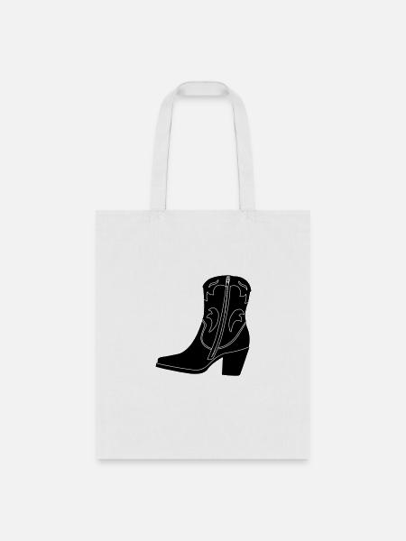 Cowgirl line dancing boot - Tote Bag - white