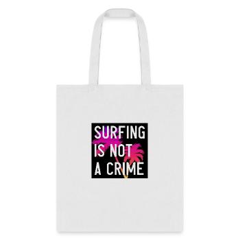 Surfing is not a crime 2 black - Tote Bag - white - Front