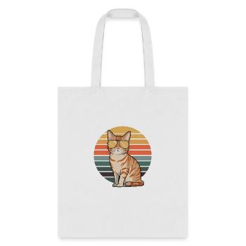 Vintage Style Orange Tabby Cat Lover Kitten Tabby - Tote Bag - white - Front