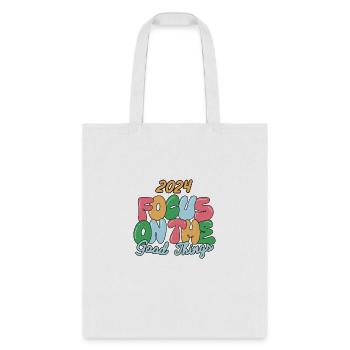 Colorful Playful Bubble Text Quote T Shirt - Tote Bag - white - Front