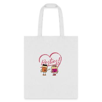 Besties peanut butter and jelly - Tote Bag - white - Front