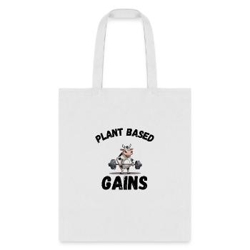 Plant Based Gains - Tote Bag - white - Front