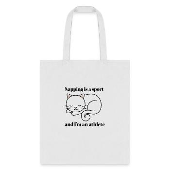 Funny Cat Tshirt - Tote Bag - white - Front