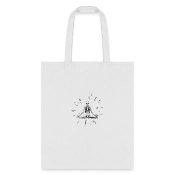 zen skeleton - Tote Bag - white - Front