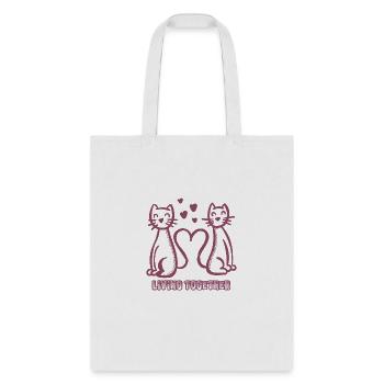 LIVING TOGETHER - Tote Bag - white - Front
