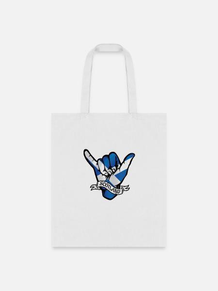 Scotland Shaka - Tote Bag - white