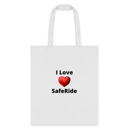 I Love SafeRide Red Heart - Tote Bag