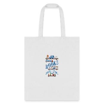 so many books so little time - Tote Bag - white - Front