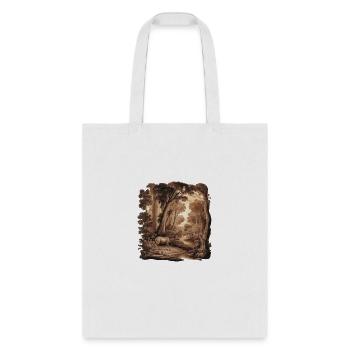 A Deer is Running in the Forest - Tote Bag - white - Front