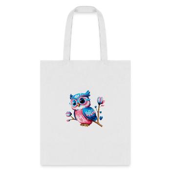 Red White and Blue Owl - Tote Bag - white - Front