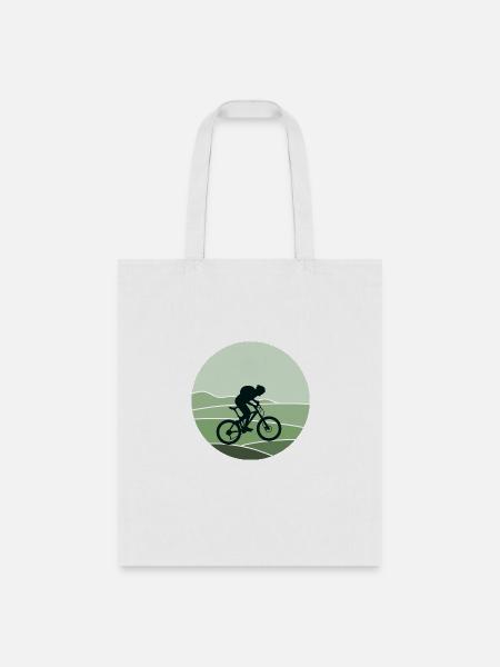Mountain bike cycling - Tote Bag - white