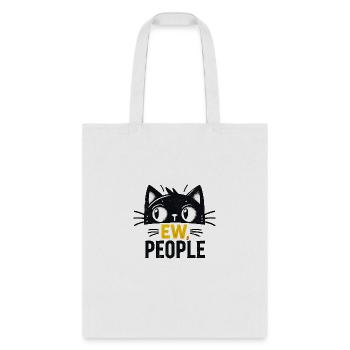 Cute cat design on a comfy tee Funny cat t-shirt - Tote Bag - white - Front