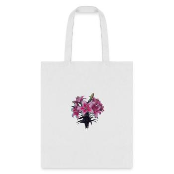 Digital Glitch Lily Flower Art - Tote Bag - white - Front