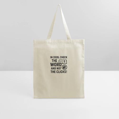 BW Word Clicks 2026 background - Tote Bag