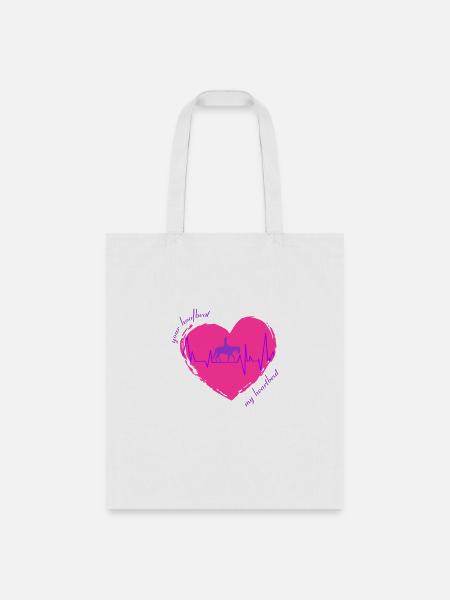 your hoofbeat my heartbeat Westernreiter - Tote Bag - white