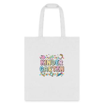 Kindergarten Checkerboard Teacher - Tote Bag - white - Front