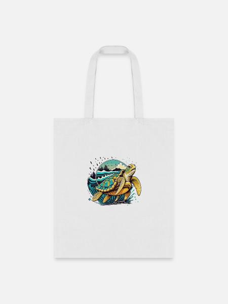 green sea turtles - Tote Bag - white