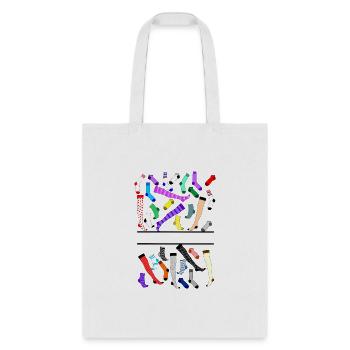 Tights, socks, stockings, logo - Tote Bag - white - Front
