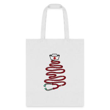 Christmas Stethoscope Nursing Tree - Tote Bag - white - Front