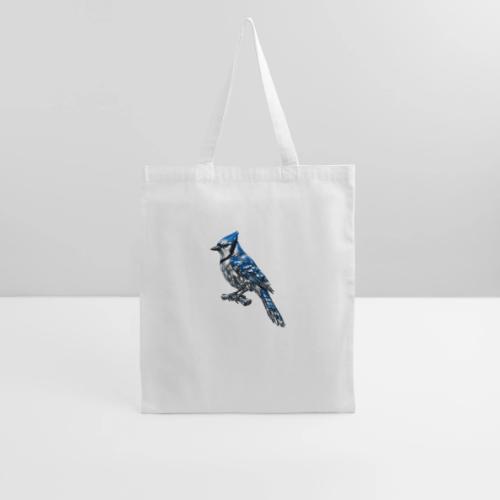 Silver Blue Jay on Perch - Tote Bag