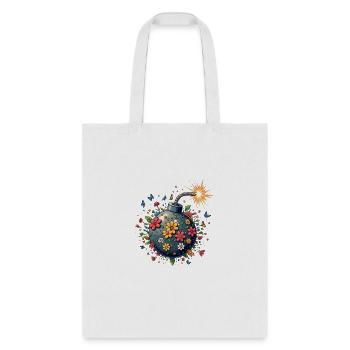 Cartoon Bomb - Tote Bag - white - Front