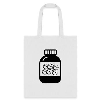 Jar with pills for pharmacy - Tote Bag - white - Front