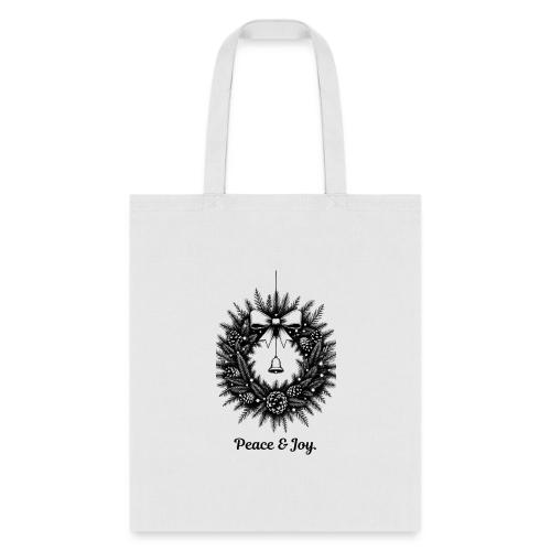 Peace & Joy T-Shirt | Minimalist Elegant Christmas - Tote Bag