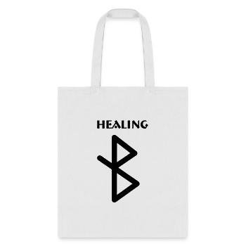 Healing Viking runes with text HEALING - Tote Bag - white - Front