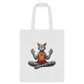 Yogi cat - Tote Bag - white - Front