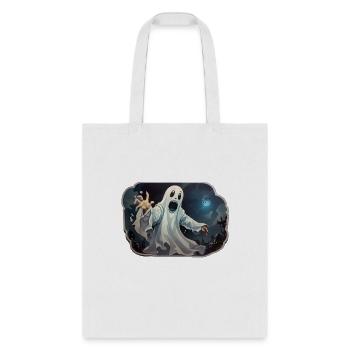 sticker A very terrifying ghos - Tote Bag - white - Front