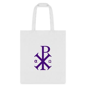 Jesus Christ Alpha and Omega XR - Purple - Tote Bag - white - Front