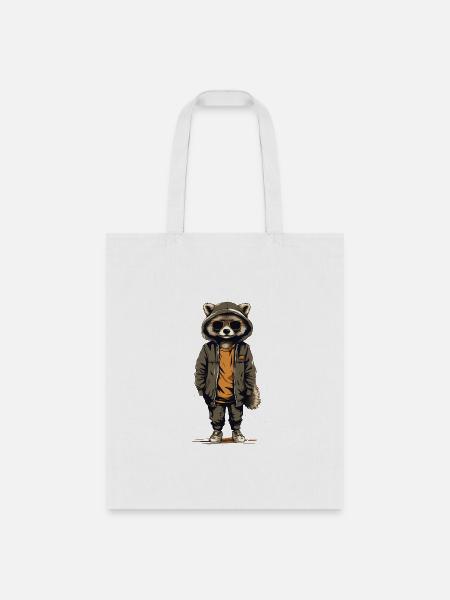 Cool Racoon - Tote Bag - white
