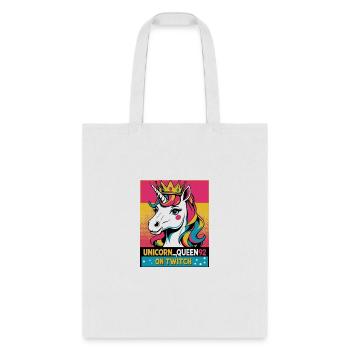 Retro comic Unicorn Queen92 Twitch - Tote Bag - white - Front