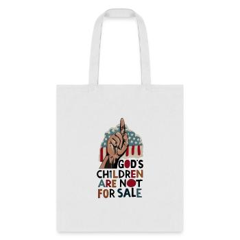 Gods Children Are Not For Sale American Flag - Tote Bag - white - Front