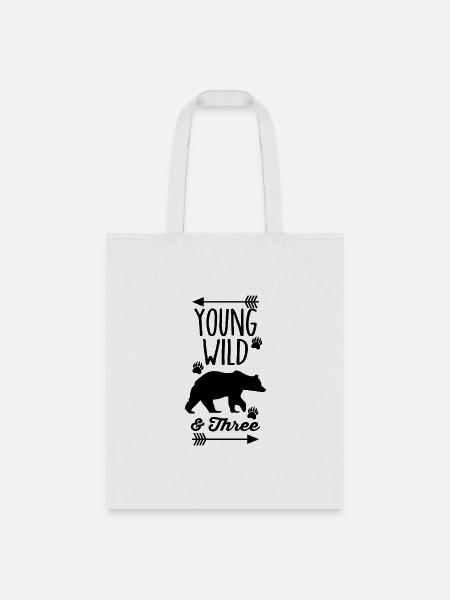 Young Wild And Three - Tote Bag - white