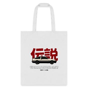 Toyota AE86 Drift Icon - Tote Bag - white - Front
