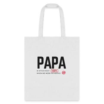 PAPA - Tote Bag - white - Front