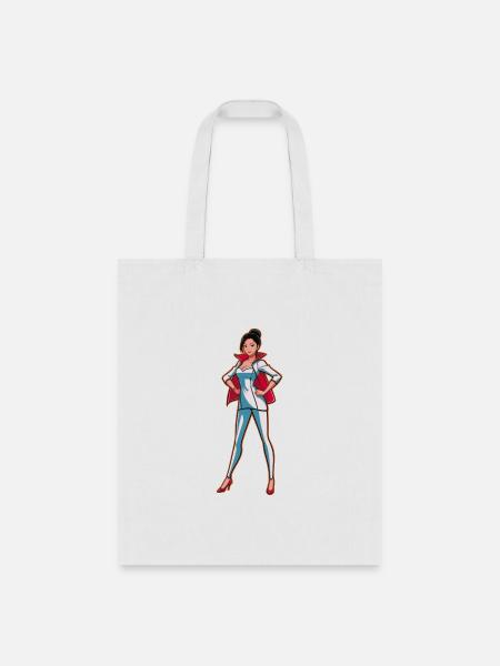 Superhero woman - Tote Bag - white