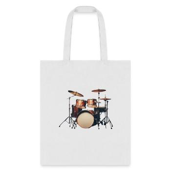 drums - Tote Bag - white - Front