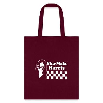 Kamala Harris Ska-Mala Harris checkerboard shirt - Tote Bag - burgundy - Front